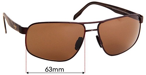 Maui Jim MJ776 Whitehaven 63mm Replacement Lenses